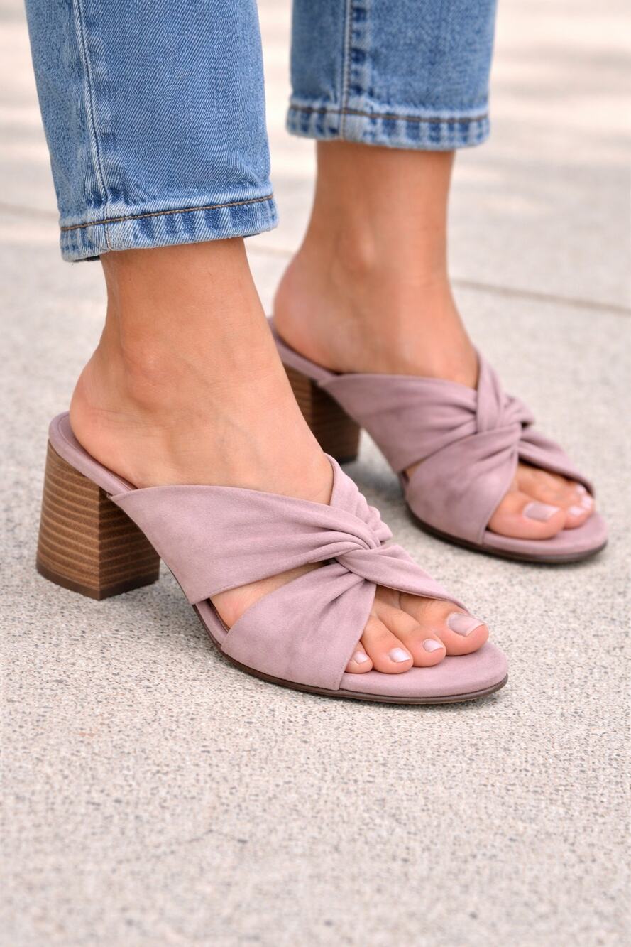 Madewell Sari Crisscross Leather Sandal Antique Purple Womens Size 9 Chunky Heel